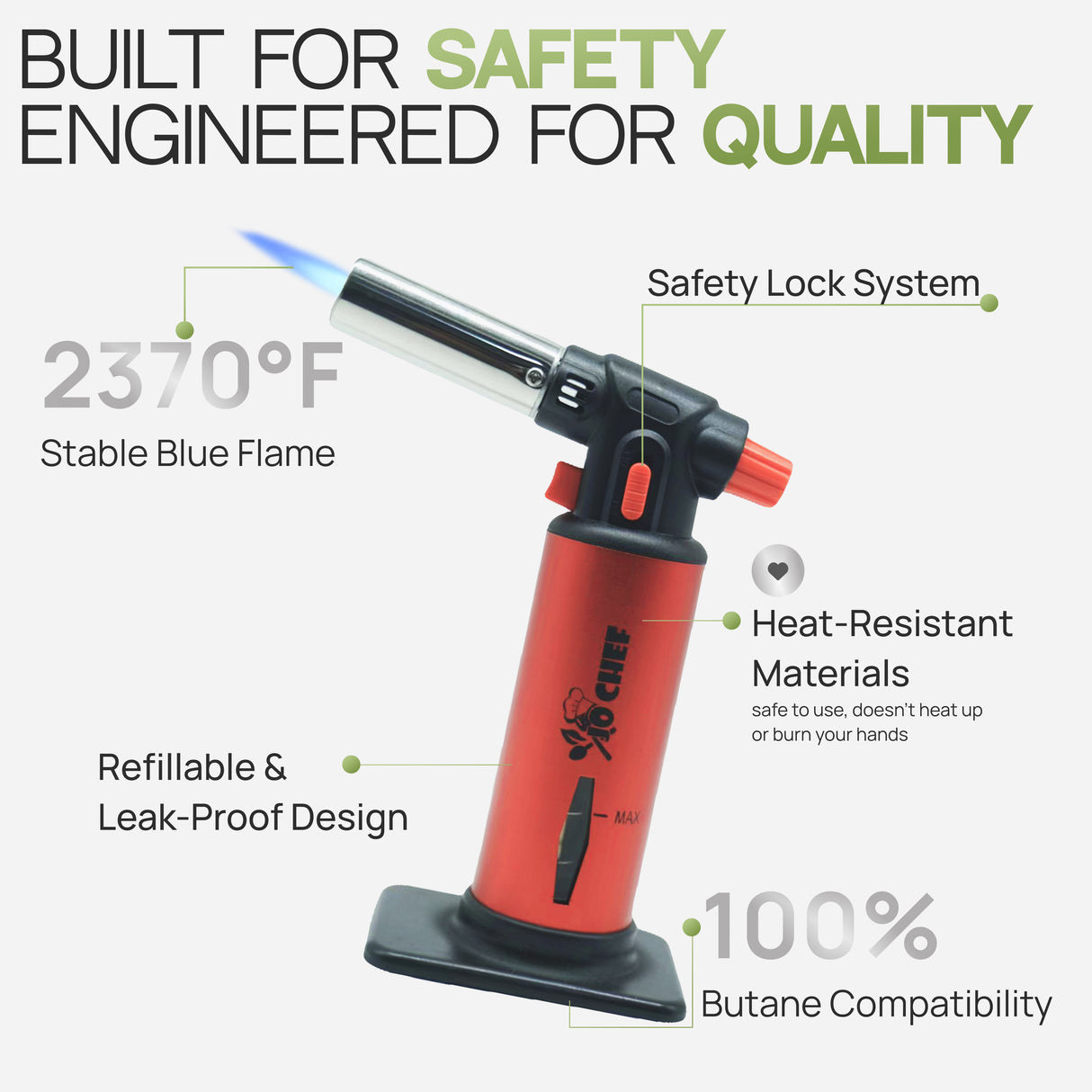 Superior RX Kitchen Torch Red