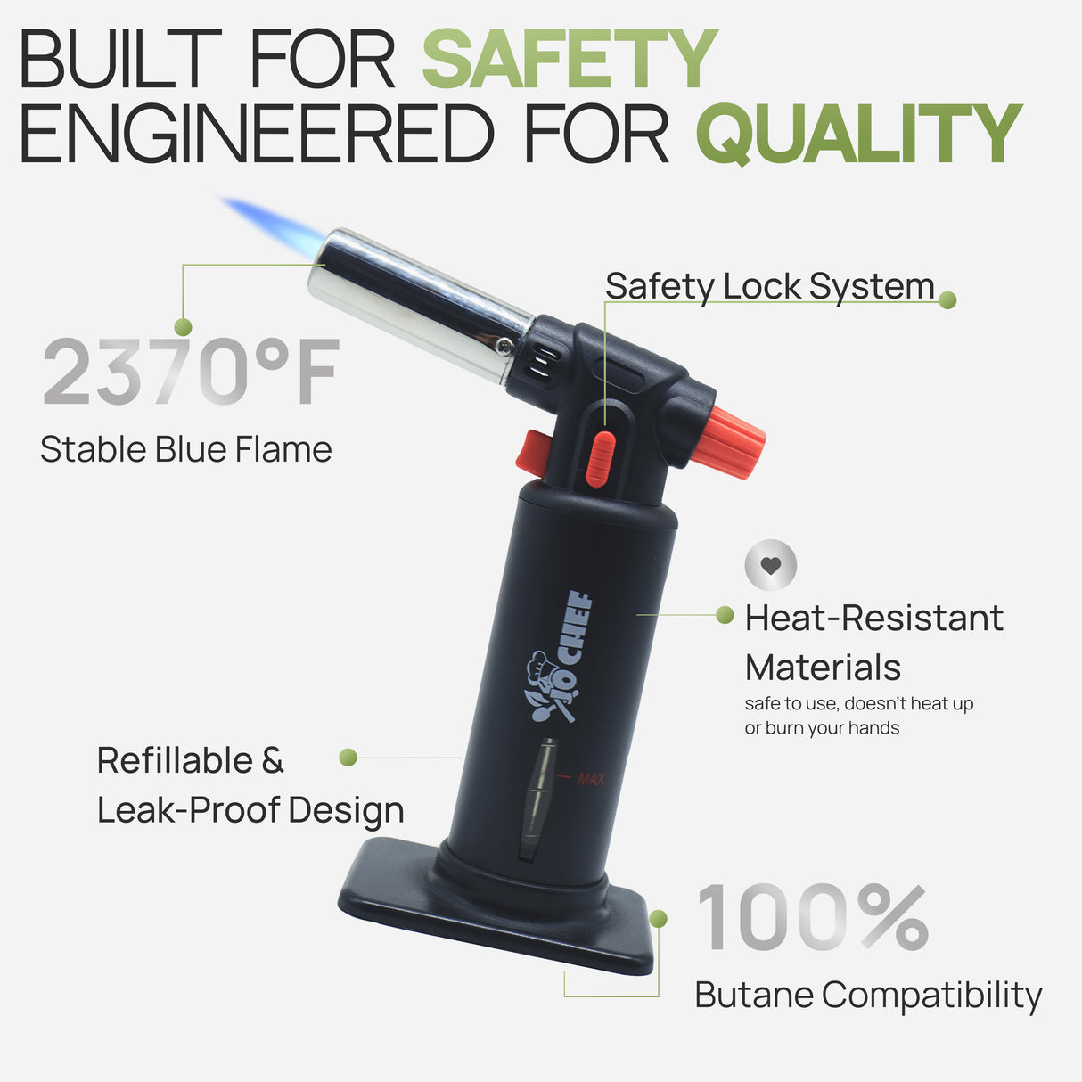 Superior RX Kitchen Torch Black