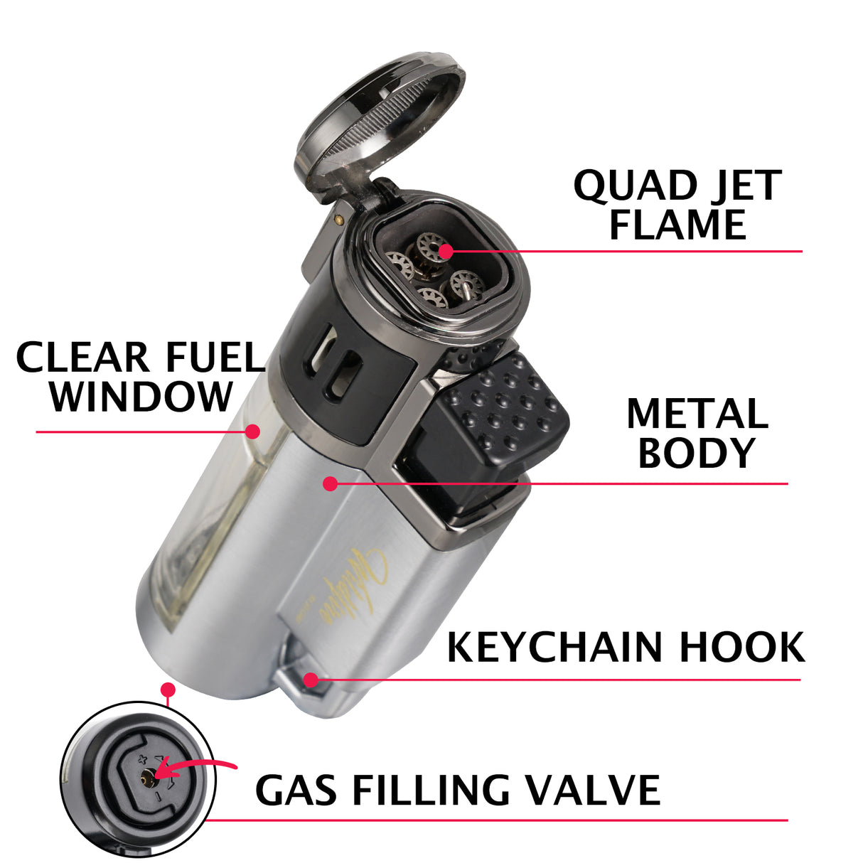 Wildfire Windproof Lighter Silver