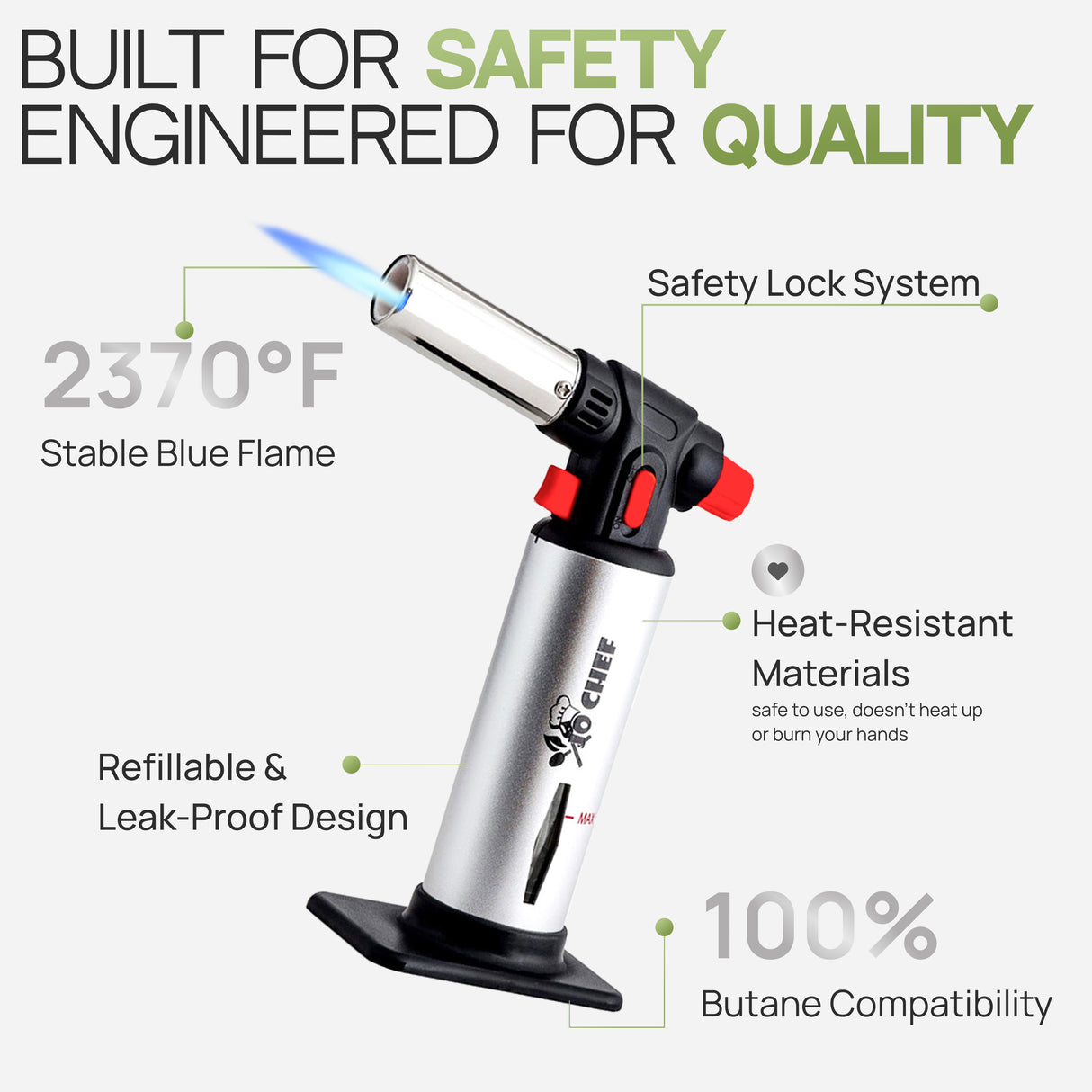 Superior RX Kitchen Torch Silver