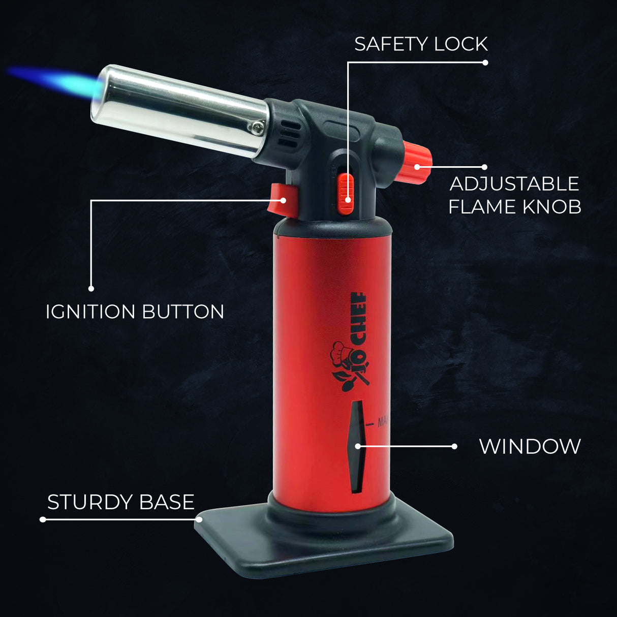 Superior RX Kitchen Torch Red