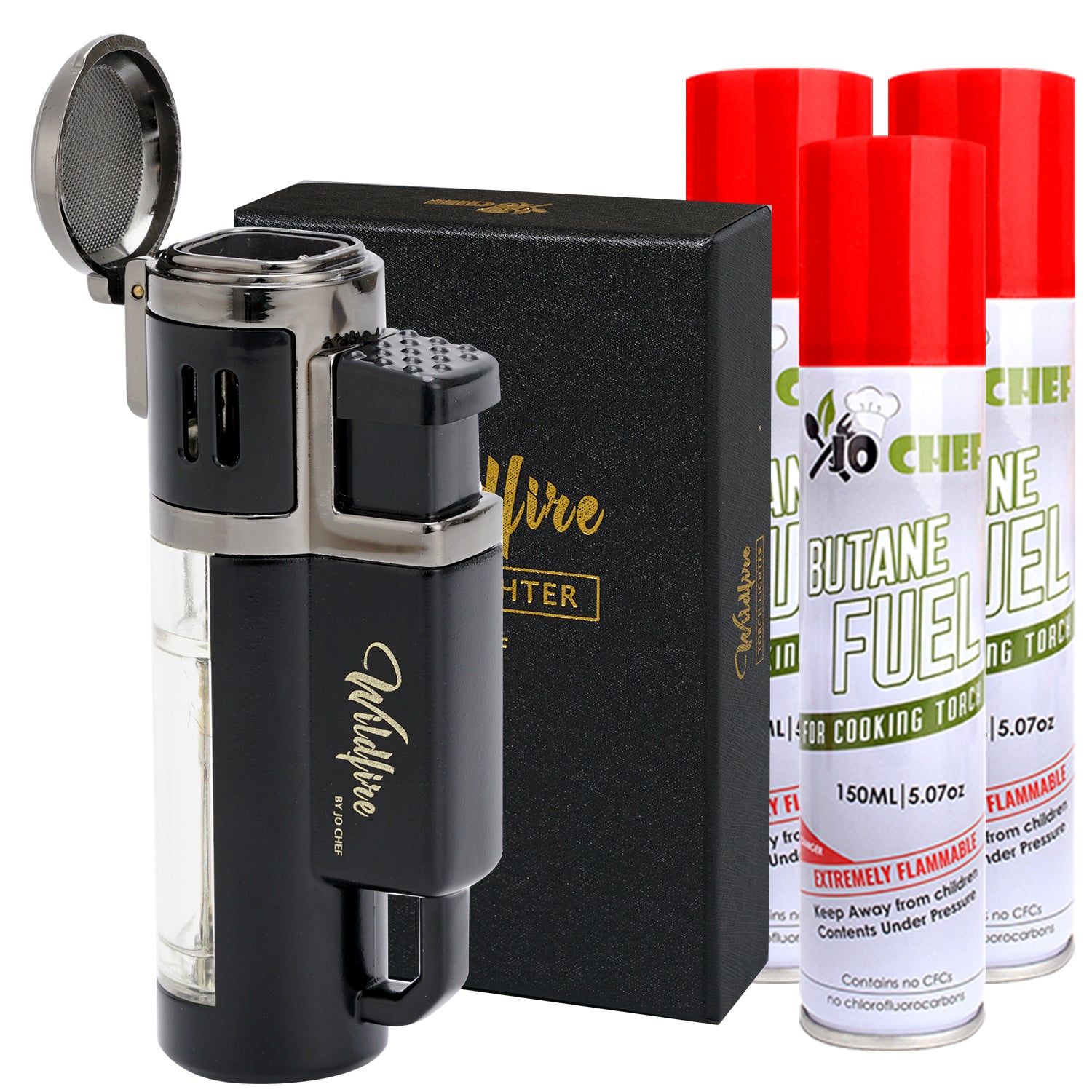 Wildfire Windproof Lighter Black – Jo Chef