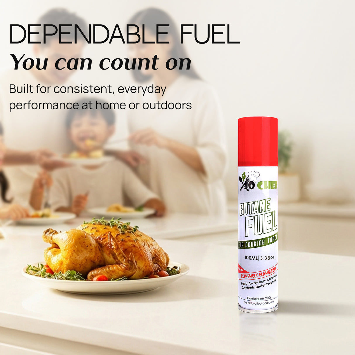 Jo Chef Butane Fuel Refill, 100 mL (3.38 oz)